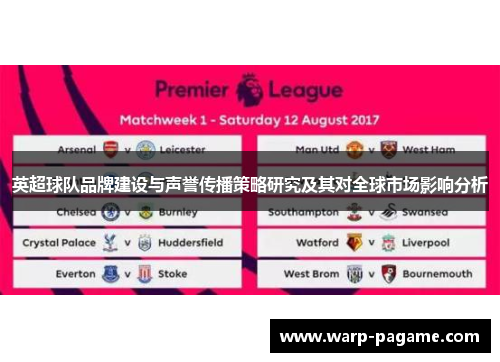 英超球队品牌建设与声誉传播策略研究及其对全球市场影响分析